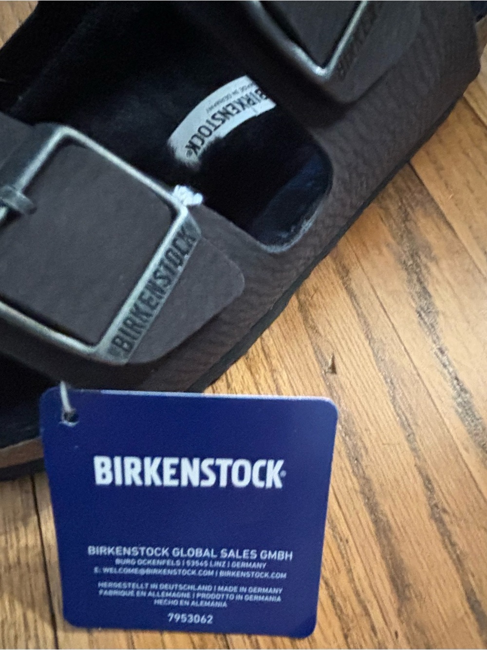 Birkenstock Black Double-Buckle Slide Sandals with Fur - Picture 3 of 9